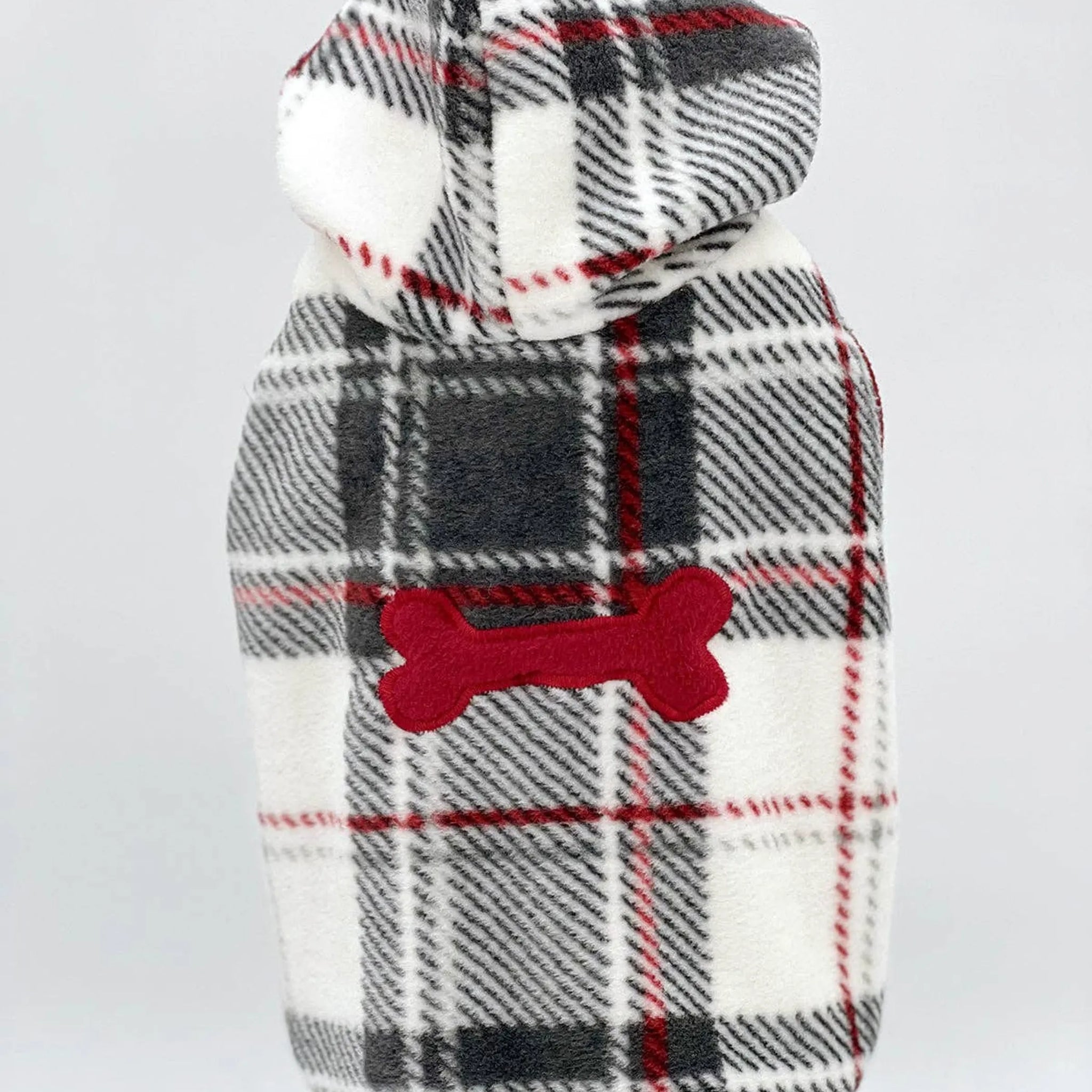 "Snowy Roads" Luxe Fleece Blanket Hoodie in Lodge Plaid